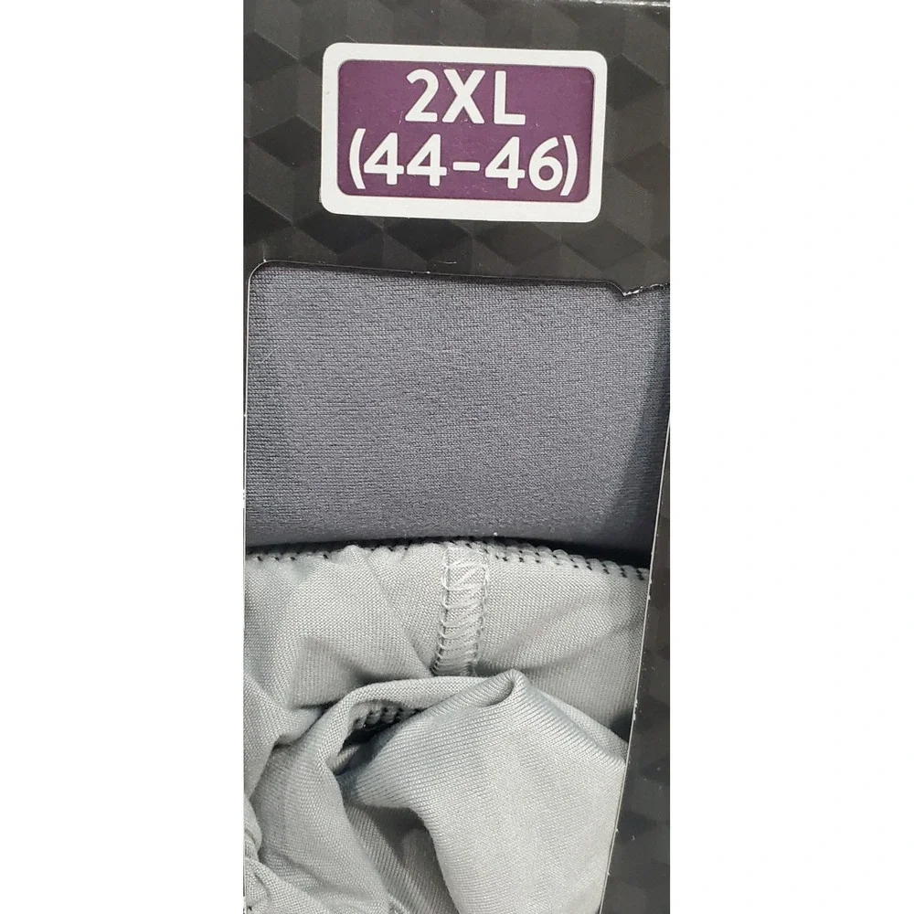 Athletic Works Microfiber Briefs Underwear Gray Black‎ Men's 2XL 44-46 3ct